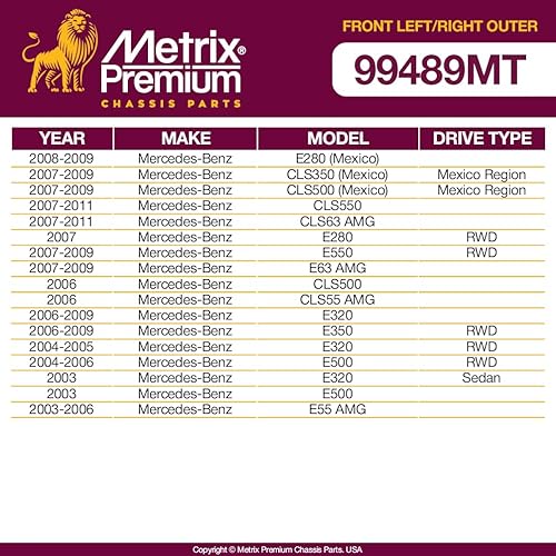 Miniatura 10 de Metrix Premium - 2 extremos de barra de acoplamiento exteriores ES800286 para Buick Enclave 2008-2017, Chevrolet Traverse 2009-2017, GMC Acadia