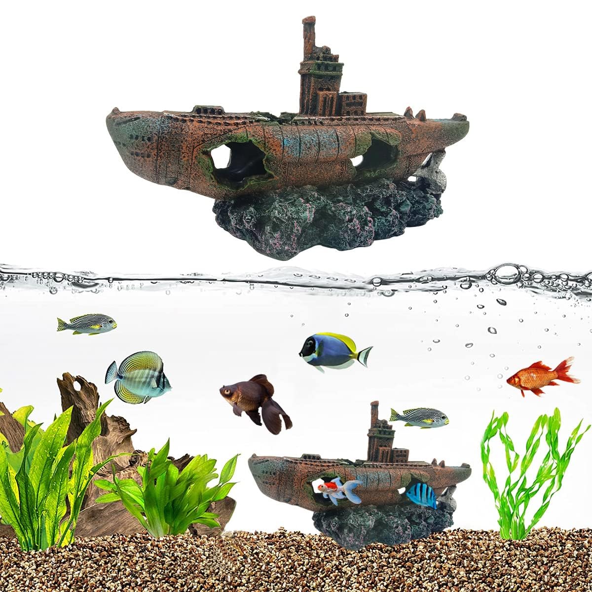 GIG BAZAAR-Aquarium Sunken Ship Decoration Ornaments - Create an Enchanting Underwater World with Small Broken Holes (B0CFJKHP9M) Amazon Price History, Amazon Price Tracker