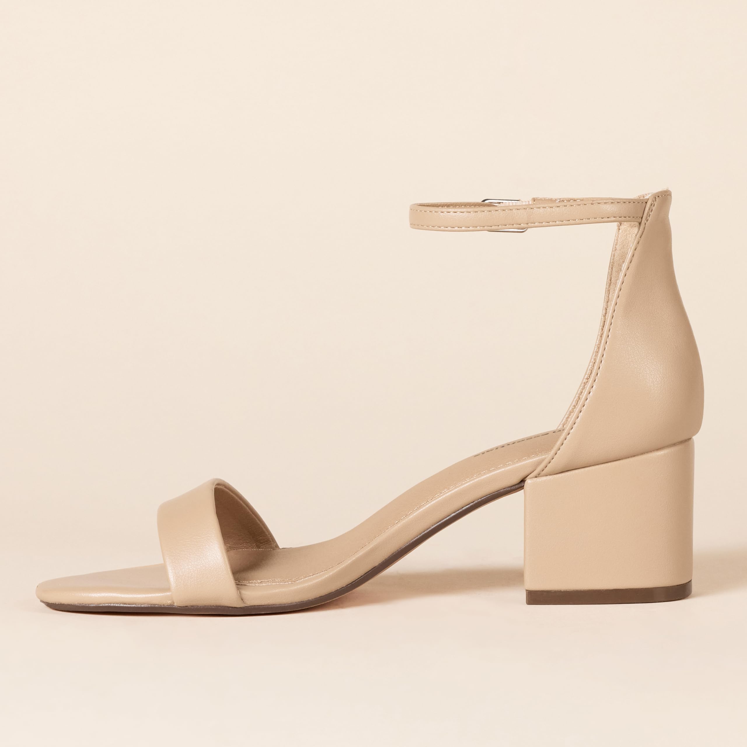 Amazon Essentials Sandali con Tacco e Due Cinturini Donna