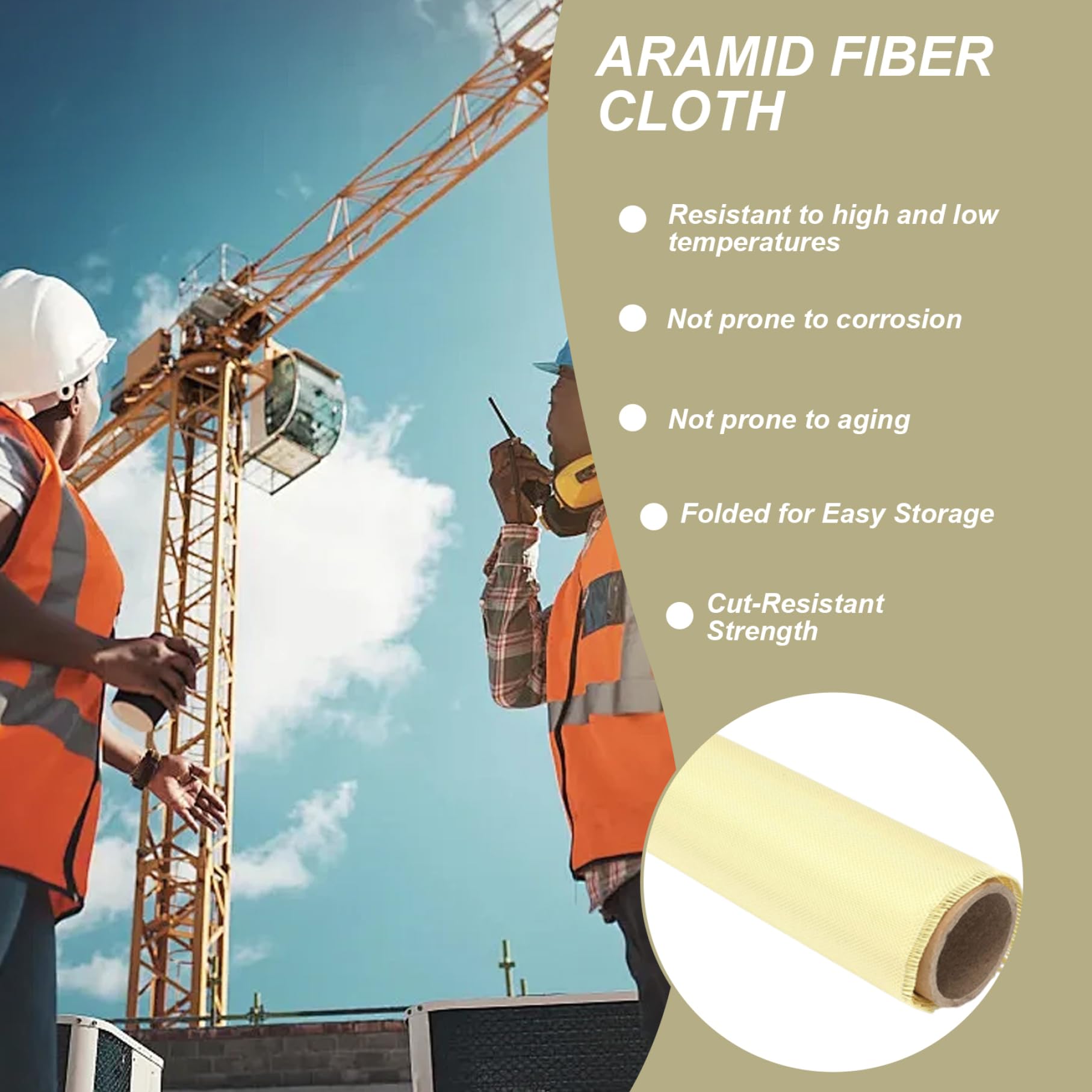 Fibra di carbonio, tessuto di kevlar, 1x2m foglio kevlar 1500d piegato 220 g di aramide con taglio a trama logo