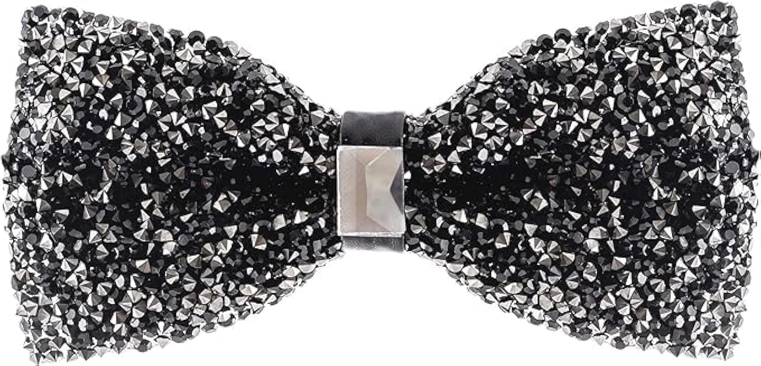CLINESBow Ties for Men - Pre Tied Sequin Bowties with Adjustable Length - Huge Variety Colors Available