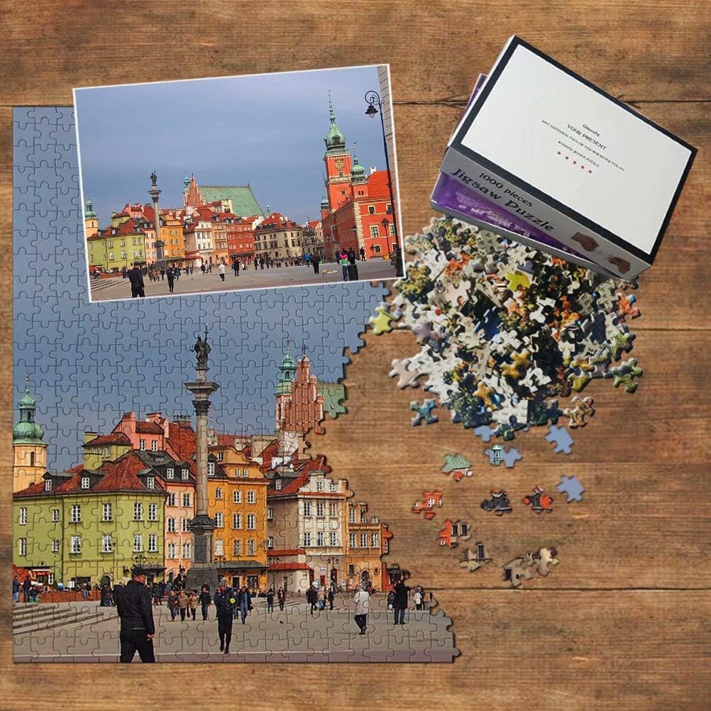 Poland Warsaw Old Town Jigsaw Puzzle 1000 Piece Travel Souvenir Wooden