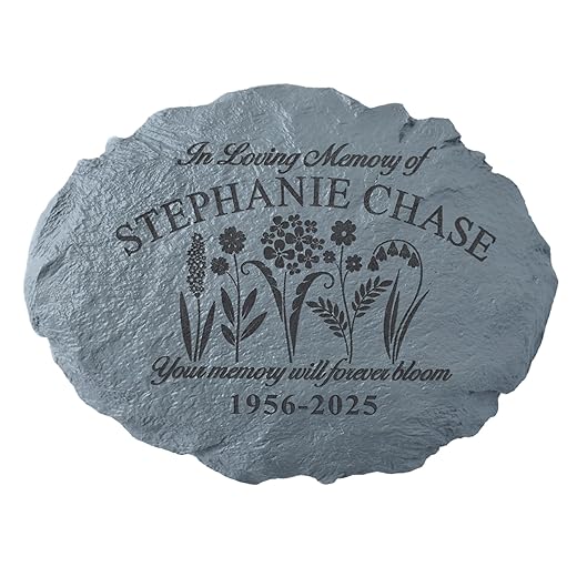 Let's Make Memories Personalized in Memory Sympathy Garden Stone - Memorial Marker – Condolences