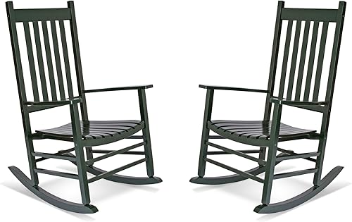 Vista 64 de Shine Company Inc. Silla mecedora para porche estilo Vermont, 4332WT, color blanco