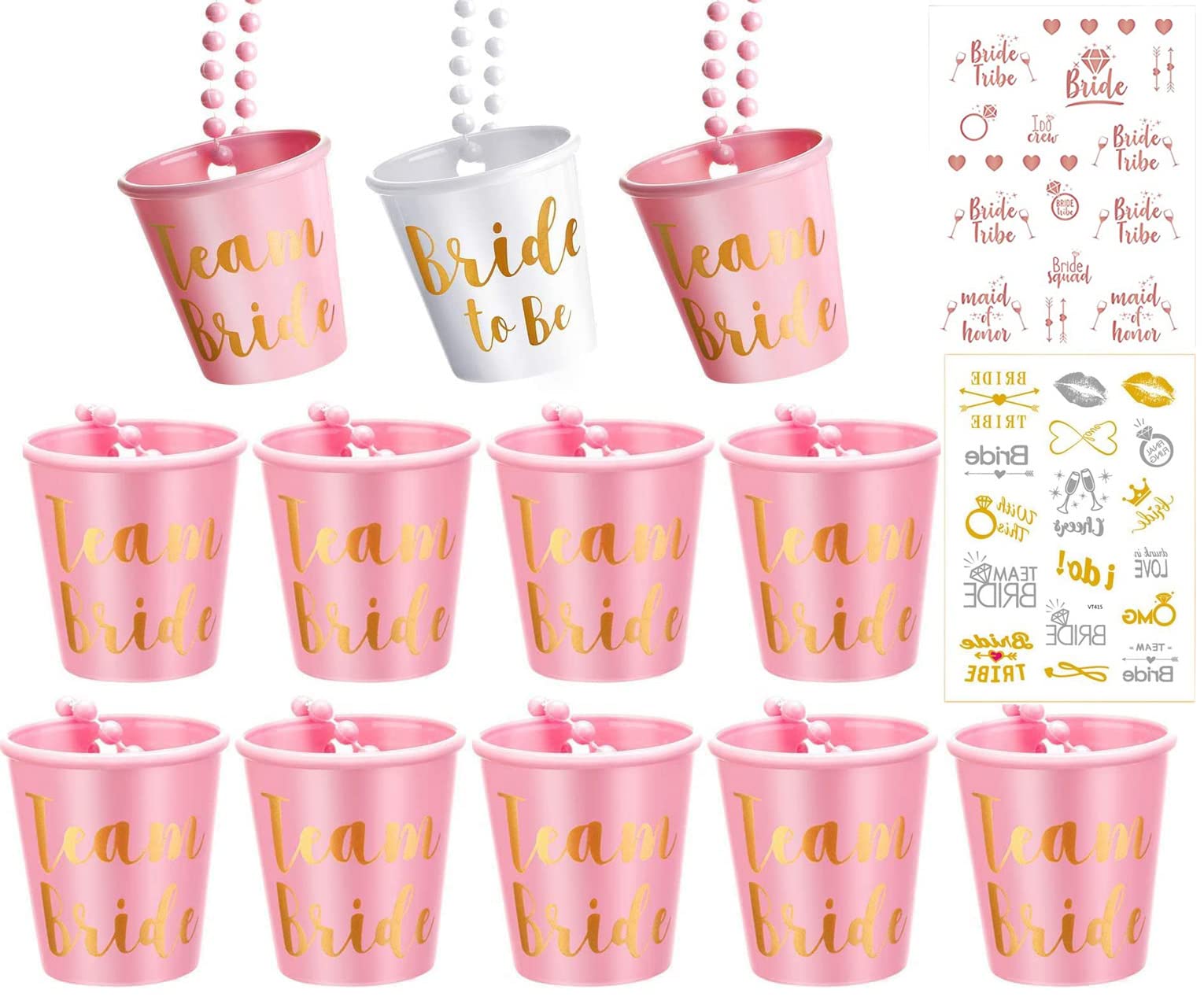 6 Stück Hängende Schnapsgläser Mit Kette – Bunte Party-Deko Für Brautpartys & Mehr