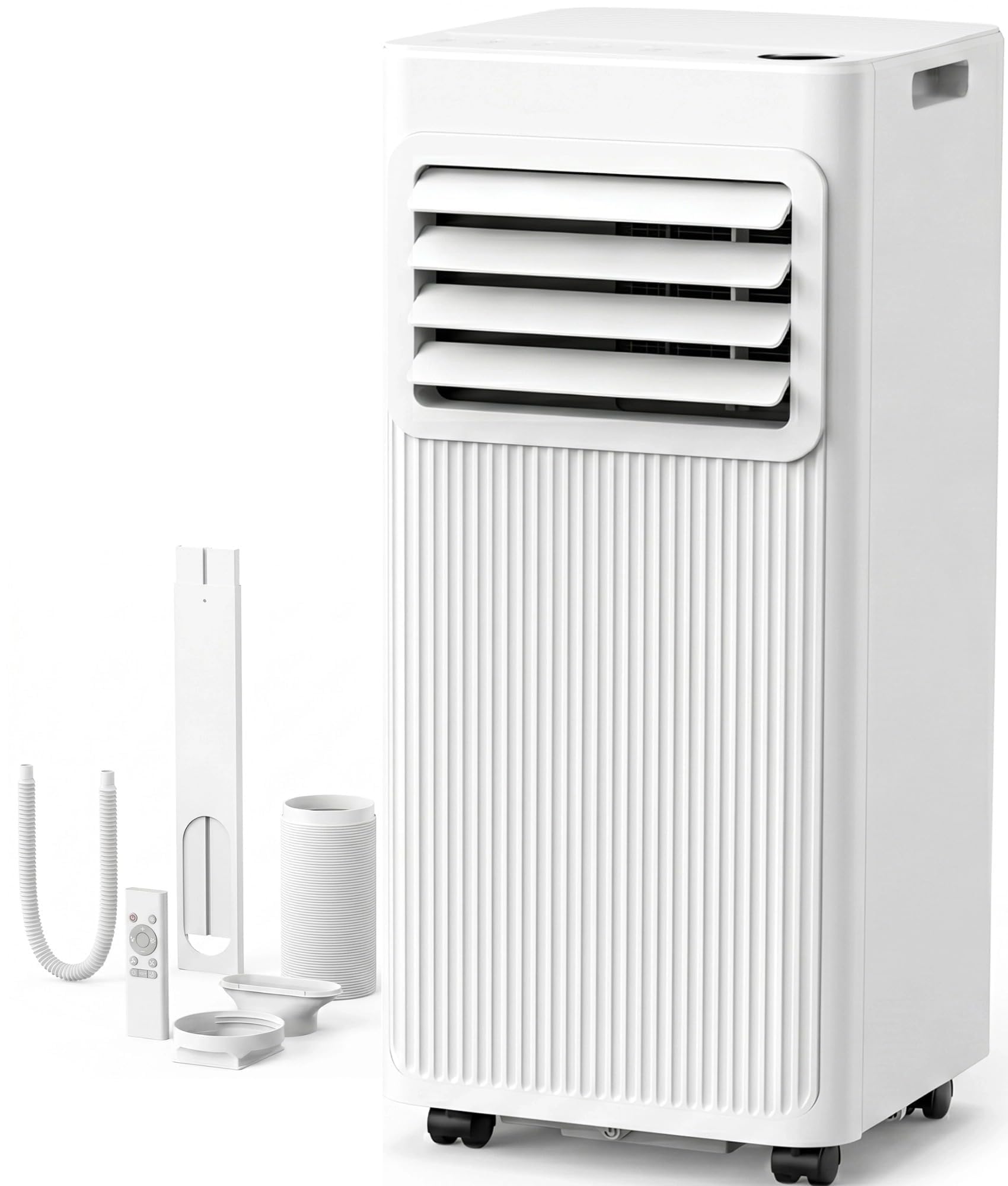 8,000 btu portable air conditioners,4-in-1 portable ac unit with cool, fan, dehumidifier,sleep,24h timer,led display,cools up to 350 sq.ft,air conditioner for bedroom,home,office,remote&window kit