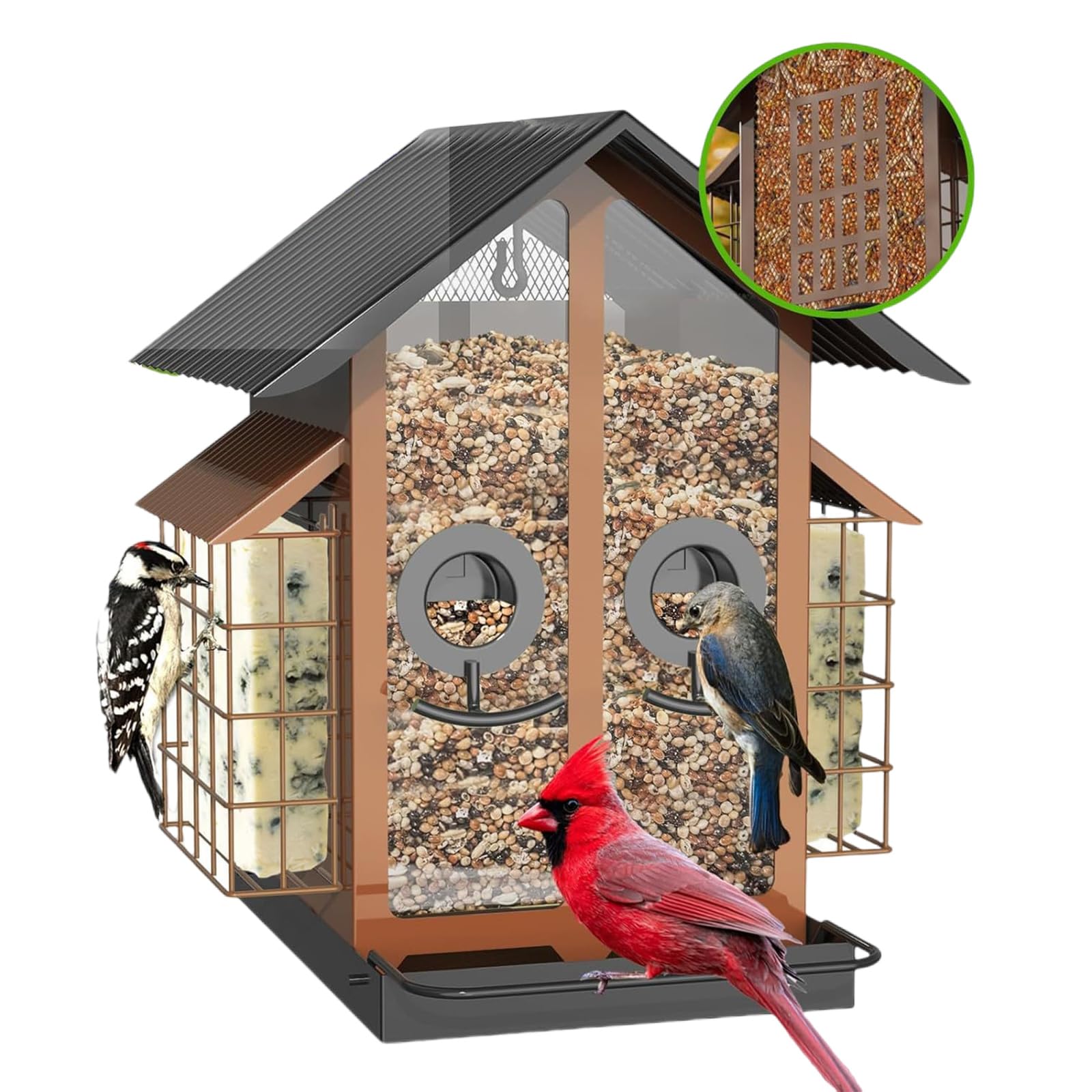 Comedero para pájaros de gran capacidad