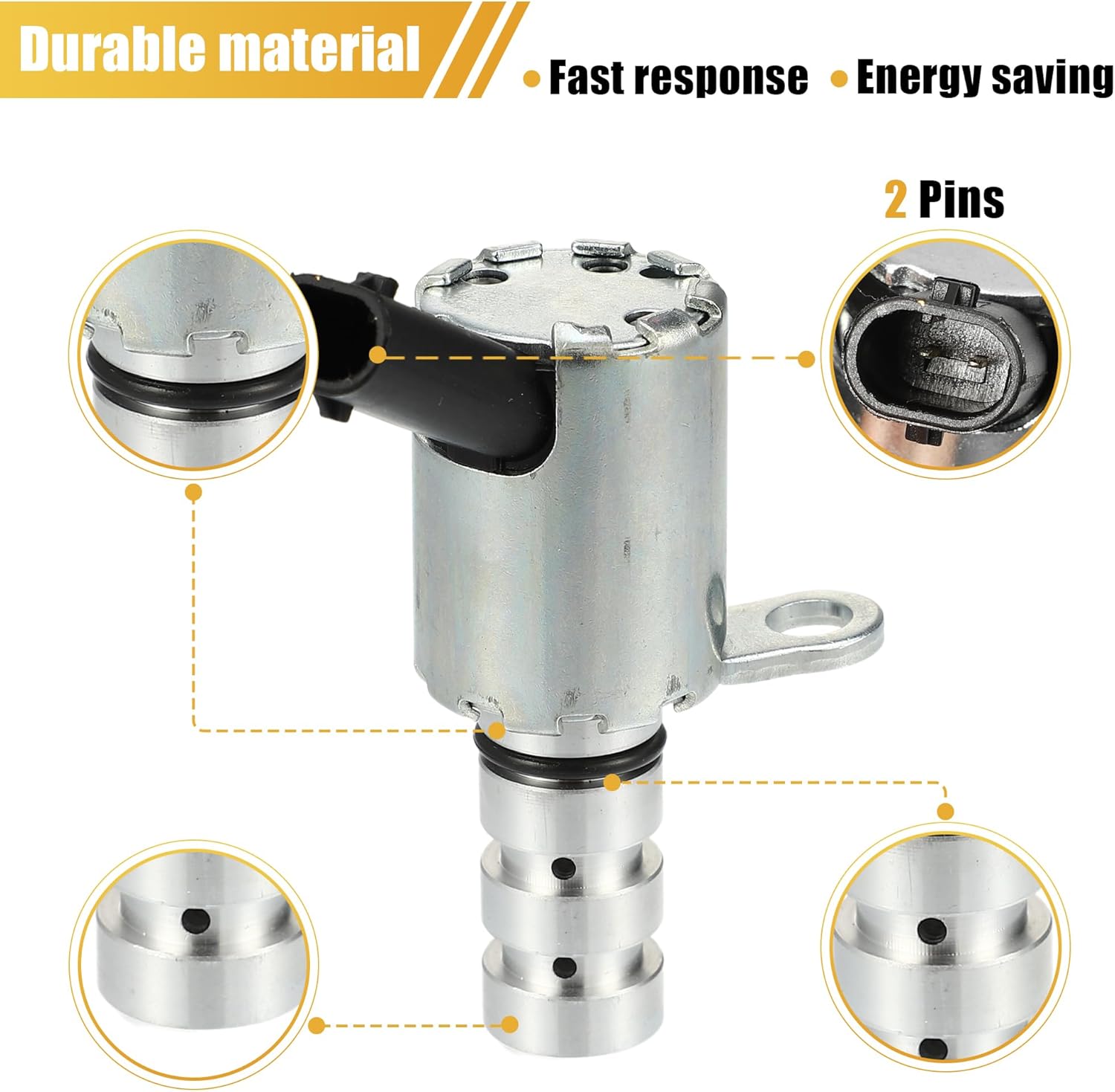 uxcell Variable Valve Timing Solenoid VVT for Audi A3 Quattro 2009-2013 Engine Camshaft Oil Control Valve No.06H115243F