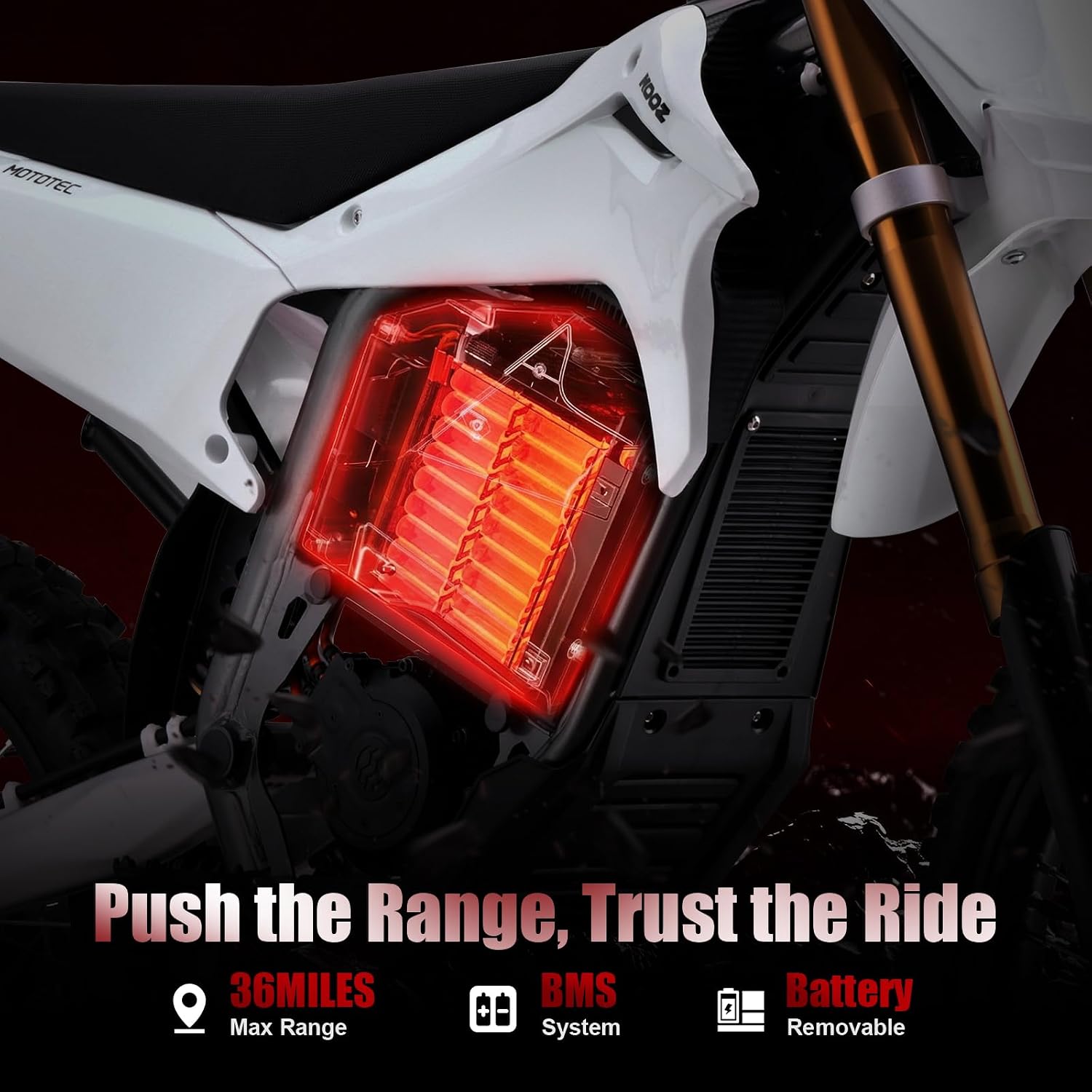 KOOZ 72V 8000W Electric Dirt Bike for Adult,HP131E-L Electric-Motorcycle with 35AH Lithium Battery,Top Speed 56 MPH with 19"/16" Tires,Hydraulic Brakes Mountain Off-Road Motorcycle.
