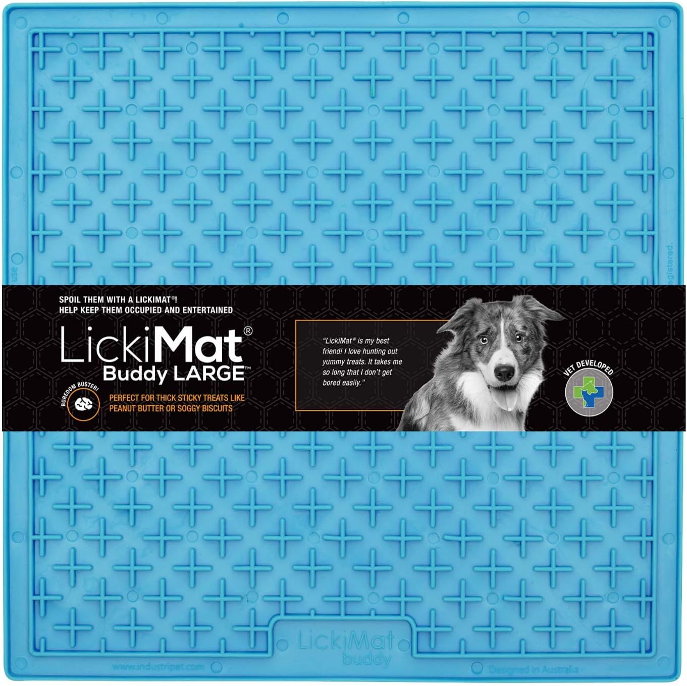 Lickimat Classic Buddy, Dog Slow Feeder Lick Mat, Boredom Anxiety Reducer; Perfect for Food, Treats, Yogurt, or Peanut Butter. Fun…