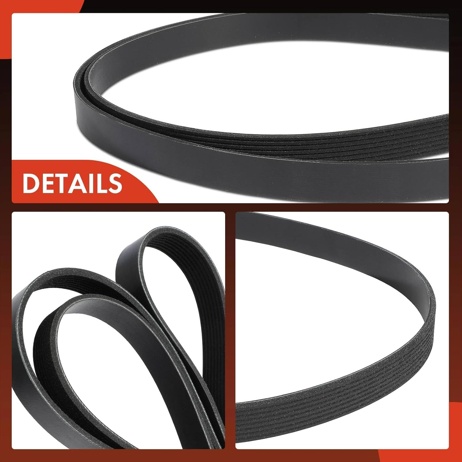 A-Premium 94.88 Inch Engine Serpentine Drive Belt Compatible with Toyota, Lexus, Peterbilt, Orion Bus, Autocar LLC. Vehicles - Sequoia, Tundra, Land Cruiser, LX570, Xpeditor, 320, 520 & More