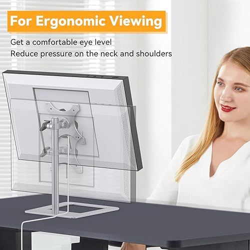 Miniatura 2 de Soporte inclinable para Show 15, fácil de ajustar la altura con tornillo de pulgar, soporte de aluminio para mostrar 15 giratorio e inclinación