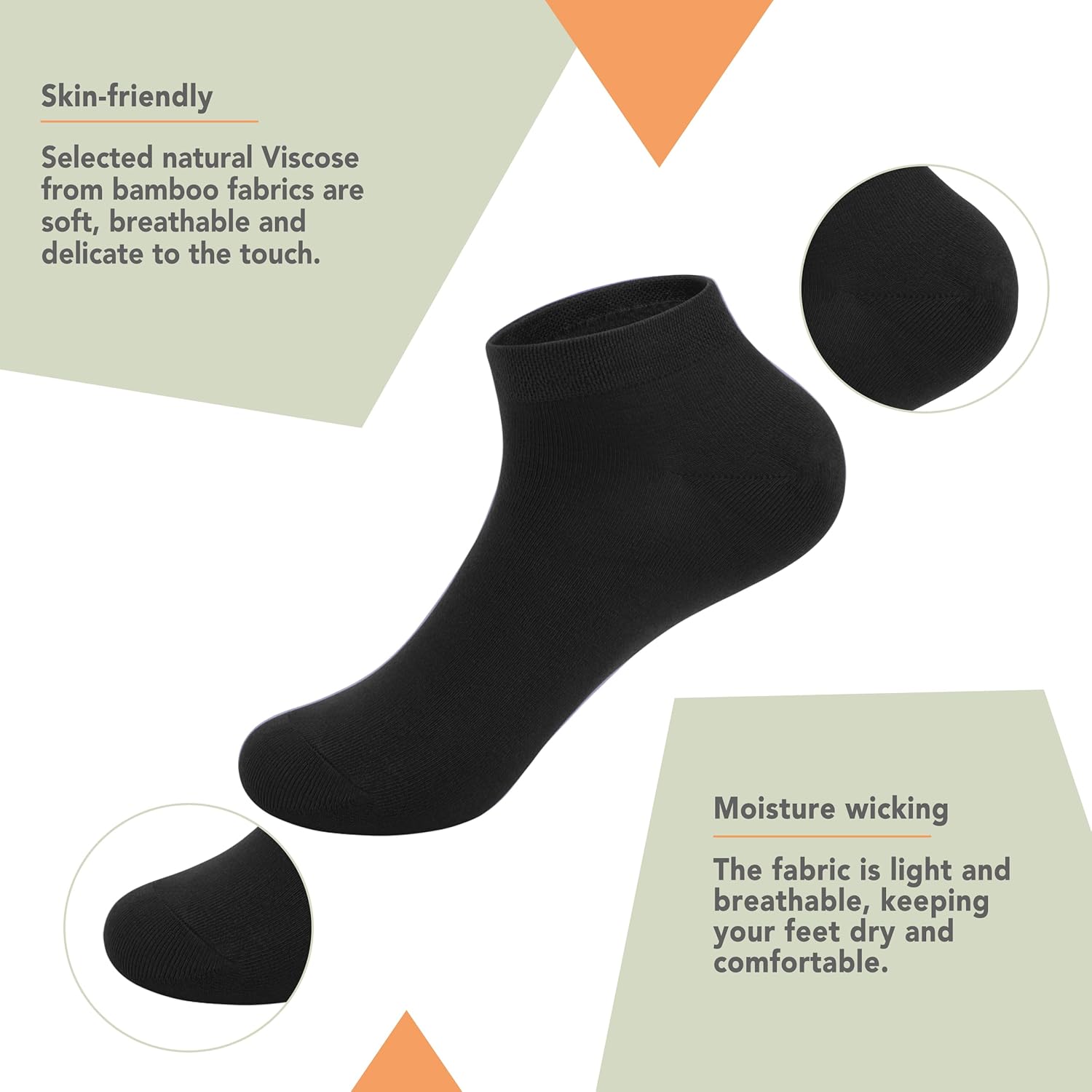 SERISIMPLE Viscose Bamboo School Socks Ankle Super Soft Kids Socks Stretch Cuffs Athletic Socks Odor Anti-odor 5 Pairs - Image 4