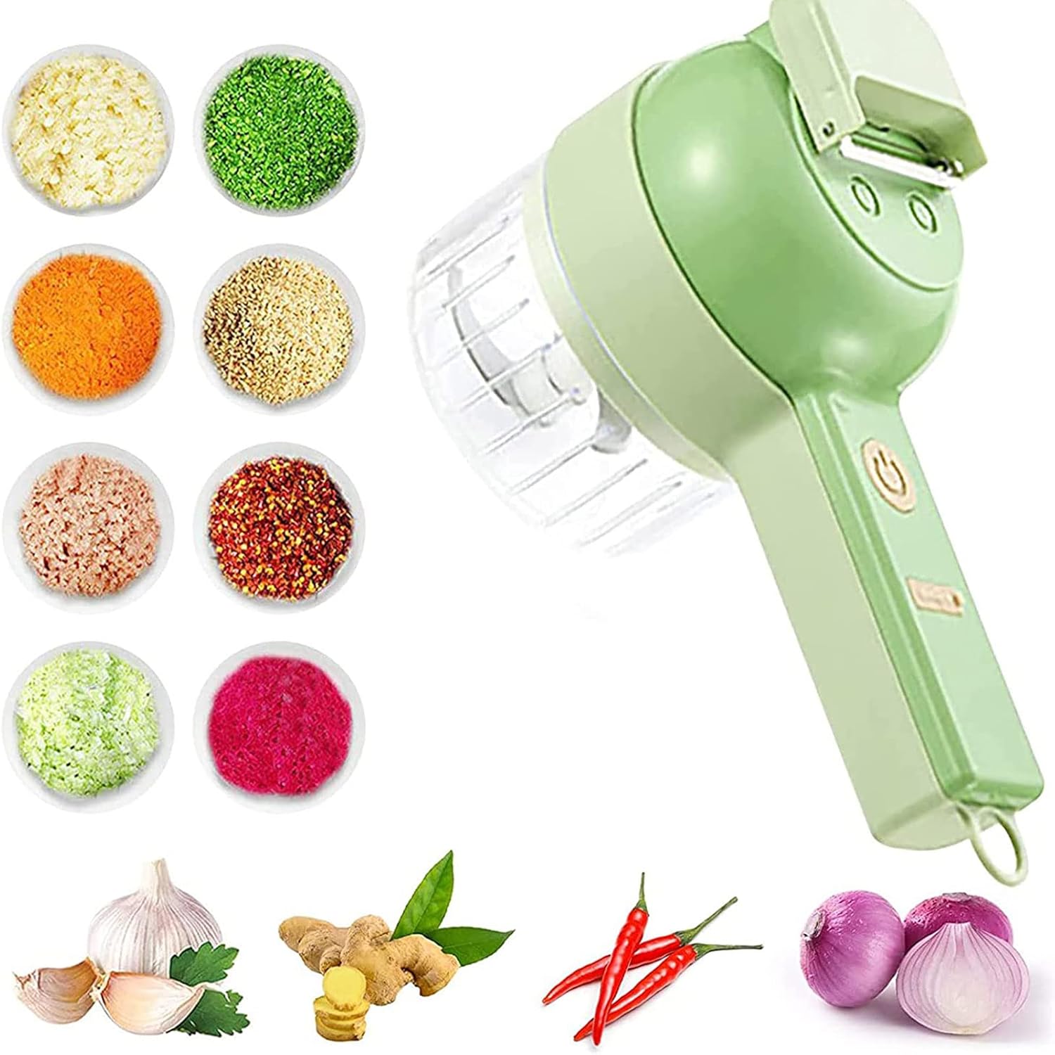 4 in 1 Handheld Electric Vegetable Cutter Set, Handheld Food Electric