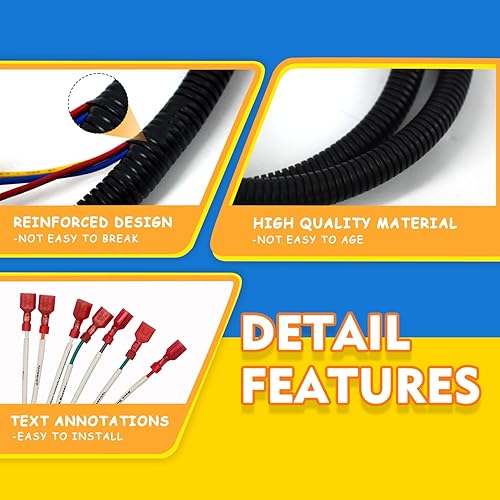 Miniatura 5 de CLUBRALLY Arnés de cableado de control de carrito de golf para modelos PDS eléctricos EZGO de 36 V, se adapta al controlador # 73326-G02, arnés de