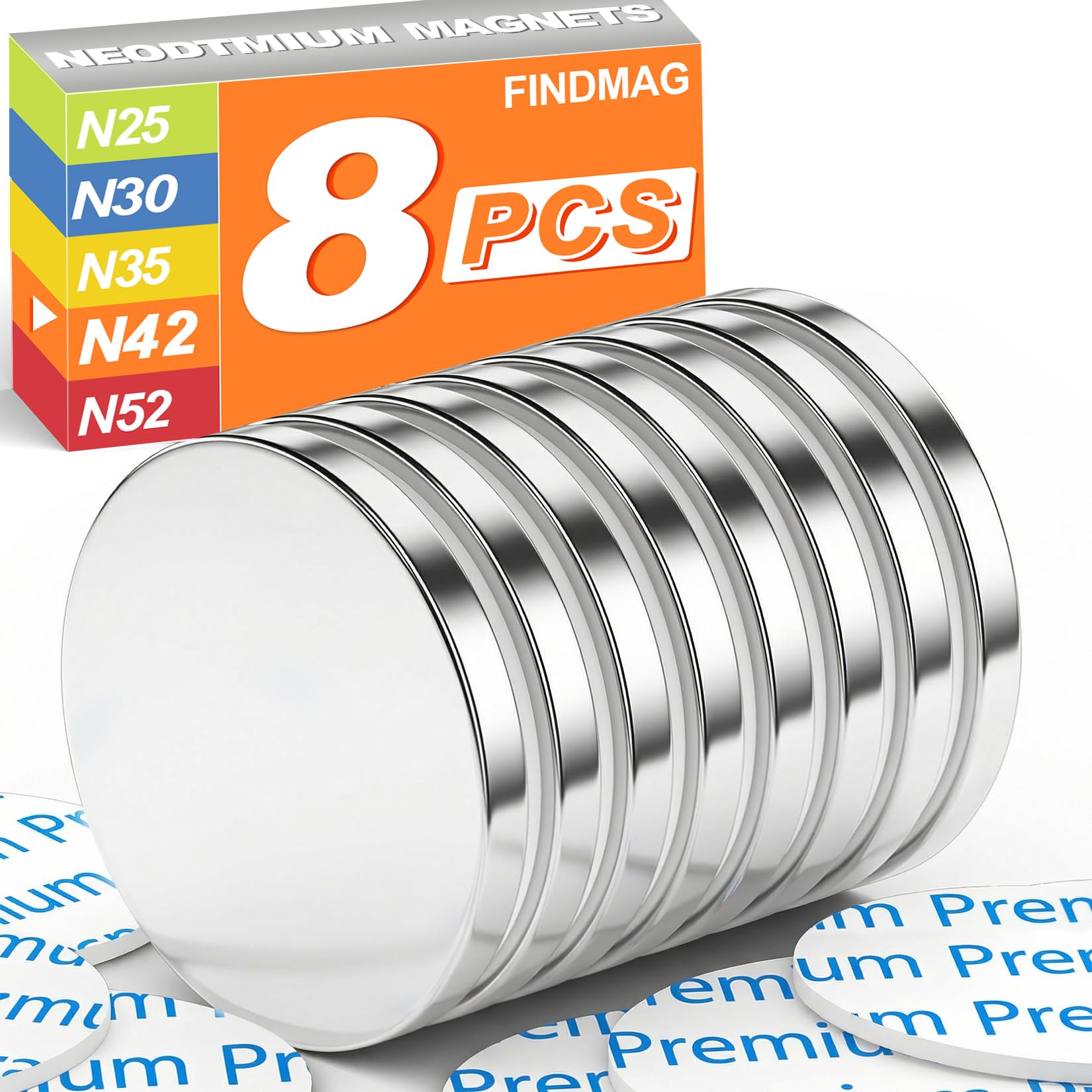 FINDMAG 20 Pack Magnets, Strong Neodymium Disc Magnets, 1.18'' D x 1/8'' H — Amazon image 14
