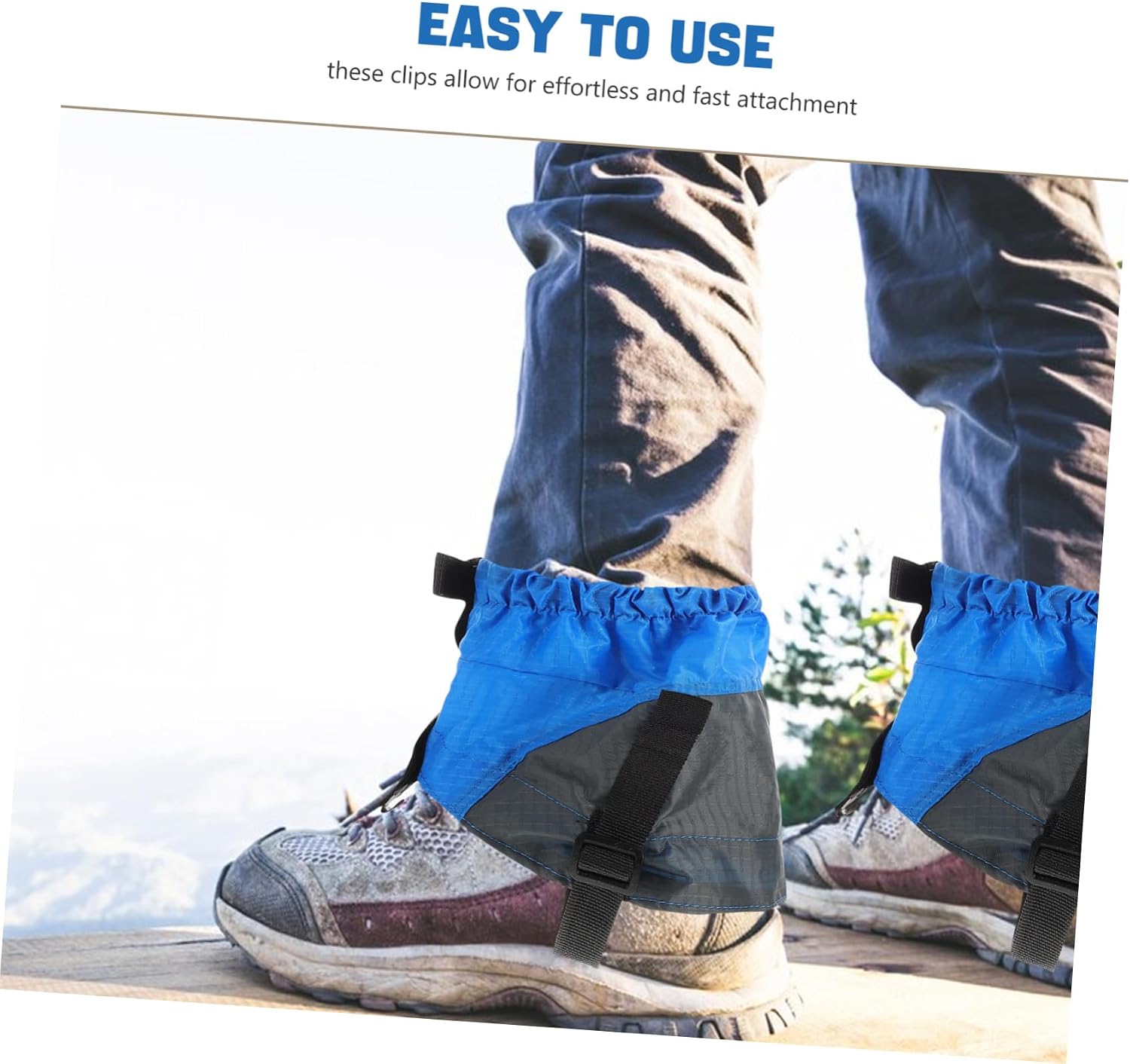 BESTonZON 1pair Gaiters for Hiking Breathable Sandproof Shoe Covers Lightweight Leg Protectors for Outdoor Activities for Snow Mountaineering and Gardening