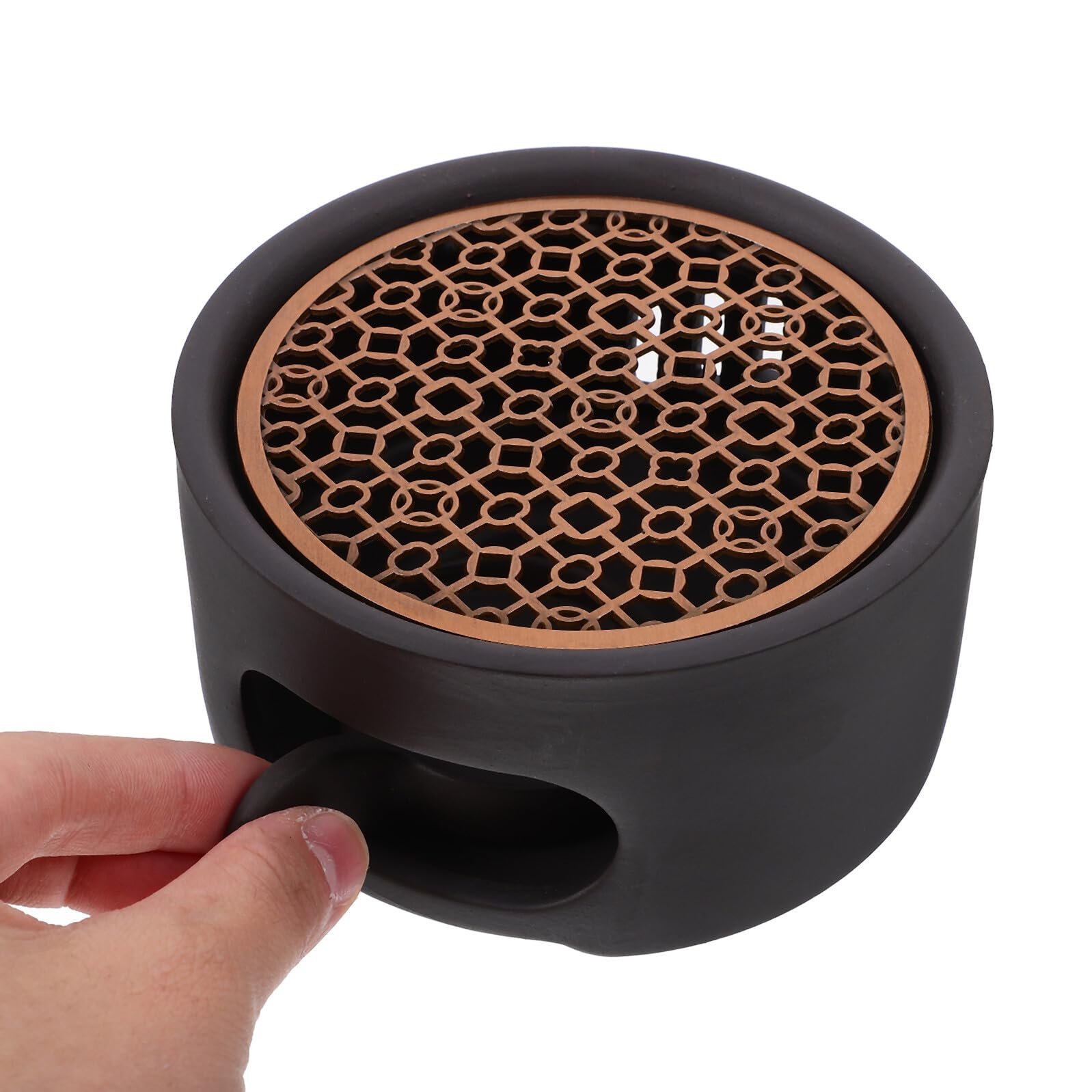 Calentador Negro Inoxidable Japonés de Tetera de Acero Hueco
