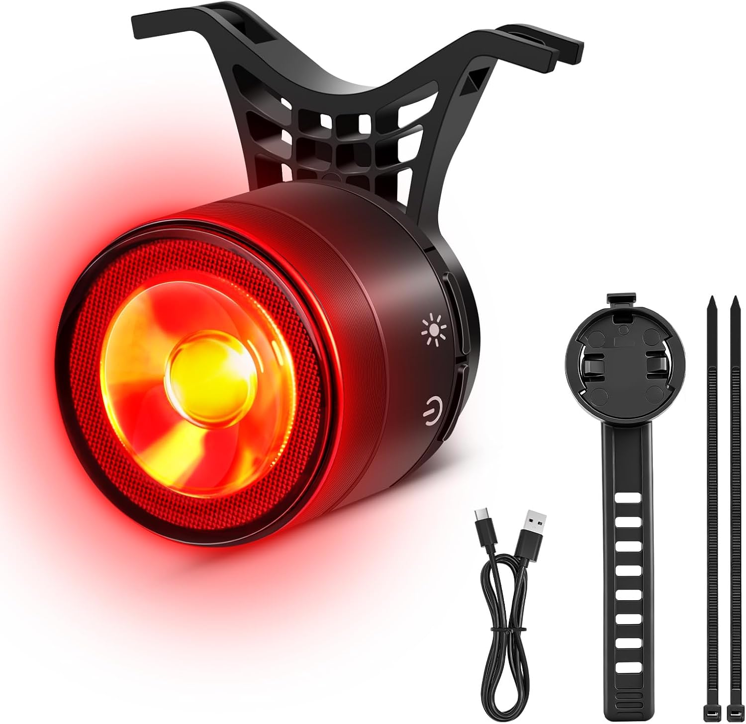 NineLeaf Bicycle Rear Lights, Bike Tail Light with Hidden AirTag Mount