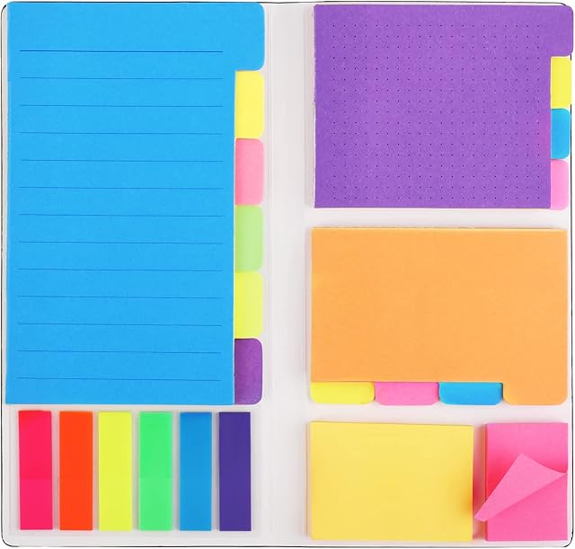 Prasacco Sticky Notes Set, 402 Pcs Post It Notes Set Divider Sticky Notes Set School Supplies Office Supplies