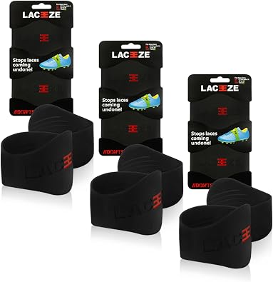Laceeze Max Bands Secure Laces, Prevents Unraveling, Durable Material, Fits Shoe Size