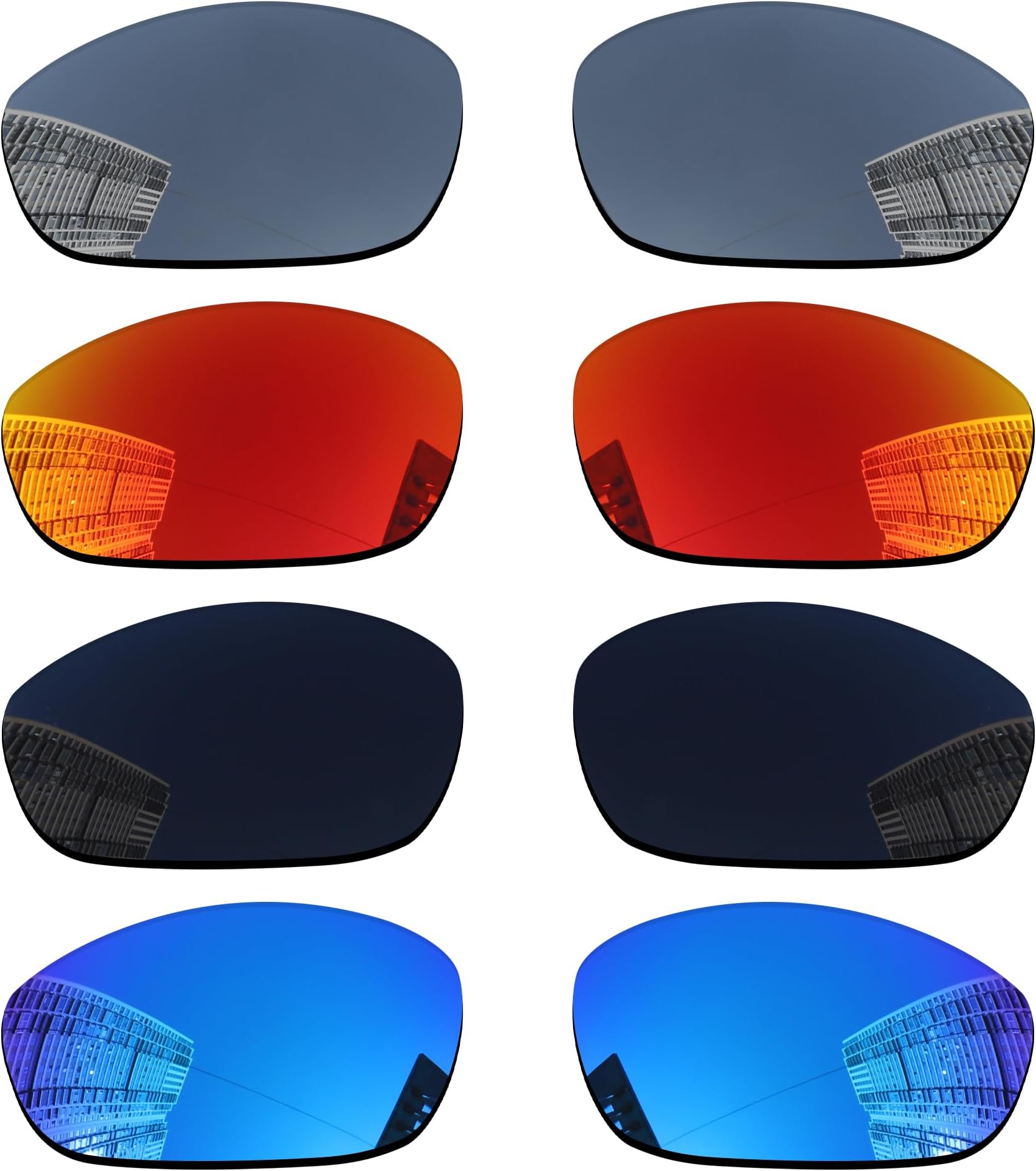 4 Pairs Polarized Replacement Lenses for Oakley Straight Jacket 2007 Sunglasses, Perfectly Fit, Shatterproof, Anti-scratch, Value Pack