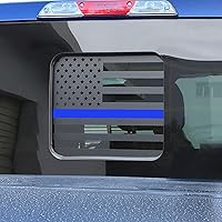 Vista 9 de Calcomanía de bandera de la ventana trasera central americana para Ford F150 F250 F350 2015-2022 2023 2024 2025 Ventana deslizante trasera central