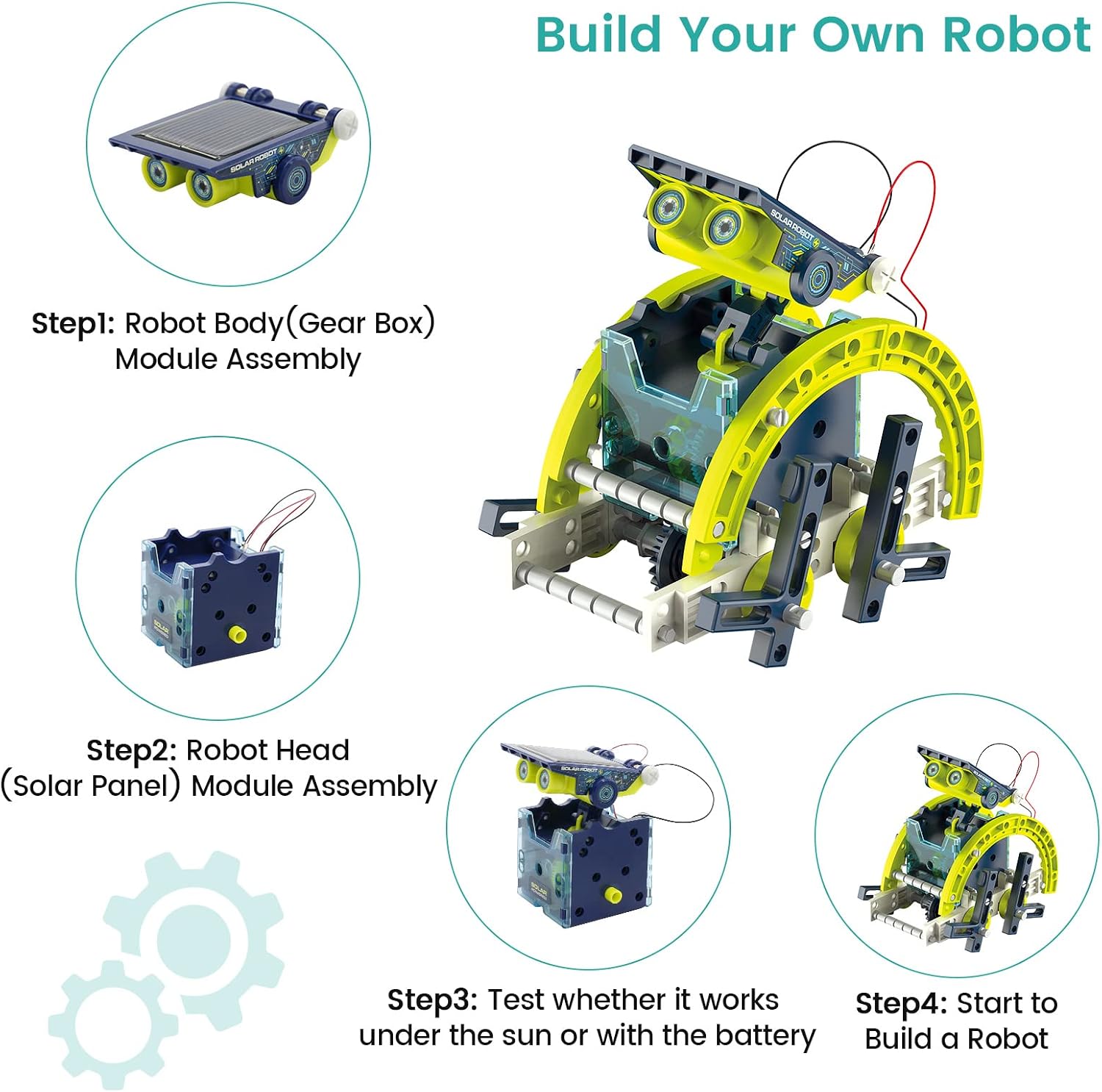 ACELIFE STEM Solar Robot Toy 12-in-1 Educational Science Kit DIY Building Toy Construction Engineering Set for Kids Age 8-12 Boys & Girls Birthday - Image 4