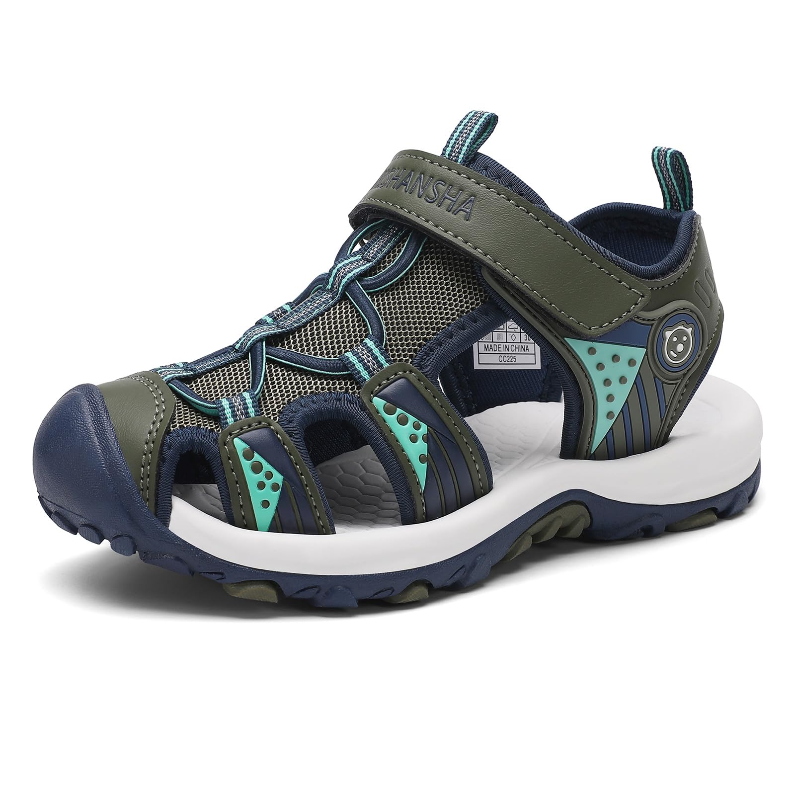 Mishansha Sandalen Jungen Trekkingsandalen Kinder Geschlossene Sommer Sandalen Gr.25-38 EU