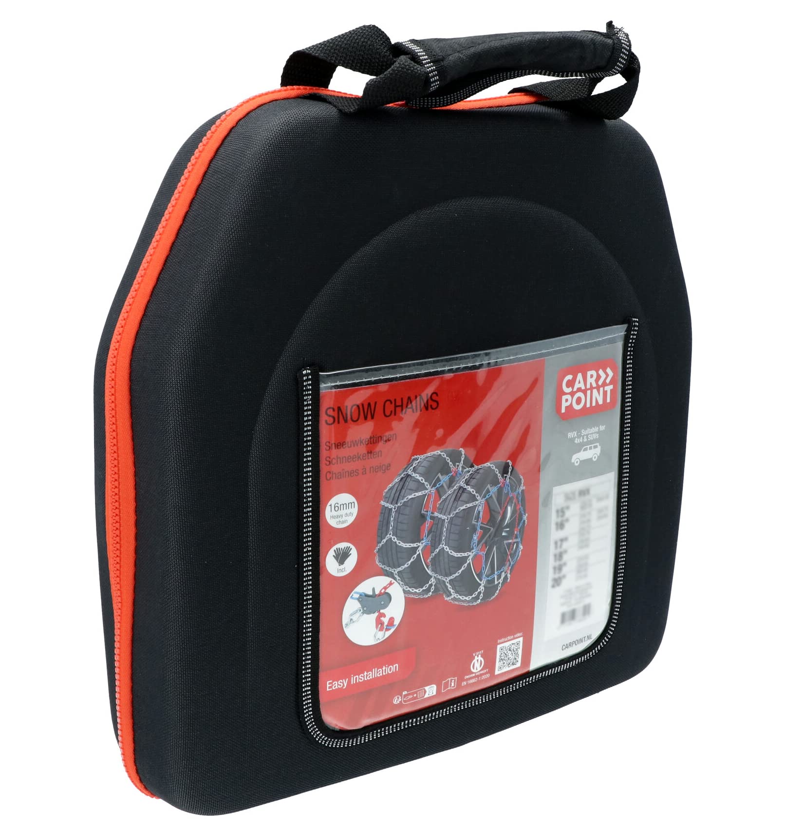 CARPOINT 1725082 Chaînes à neige avec instructions de montage avec étui