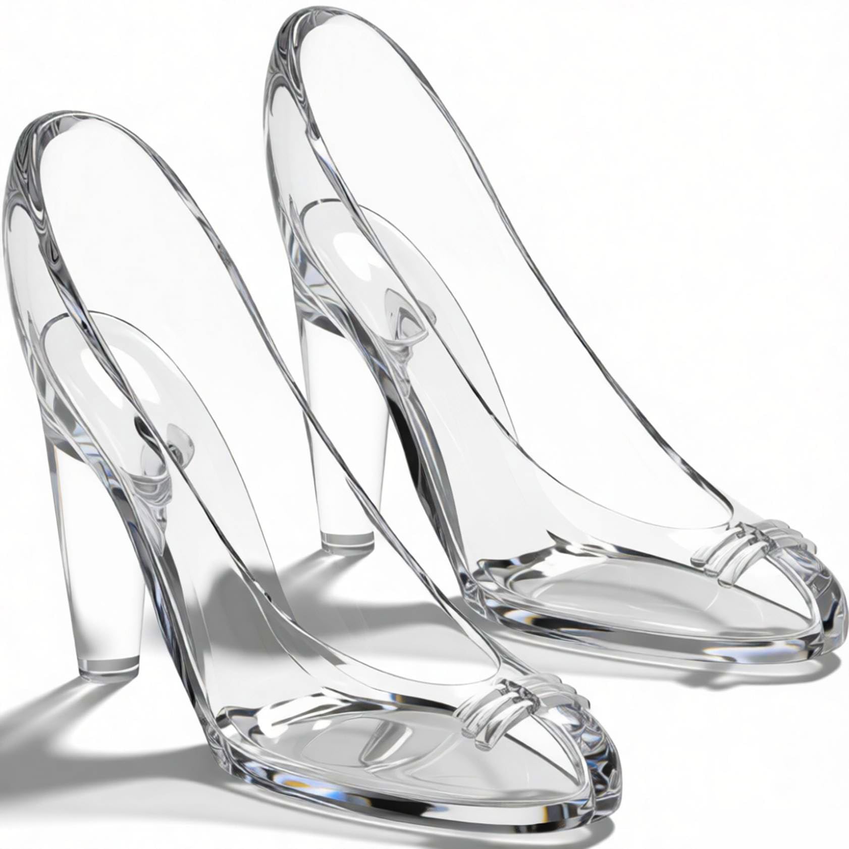 Amazon.com: WUWEOT 1 Pair Glass Slipper, Clear Crystal High Heels