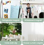 YixangDD 8 Pack Shower Curtain Weights, Rubber Covered Magnetic Curtain Weights, Shower Magnets for Curtain Liner Prevent from Blowing Around, Work for Drapery, Flag, Tablecloth (4 Pairs)