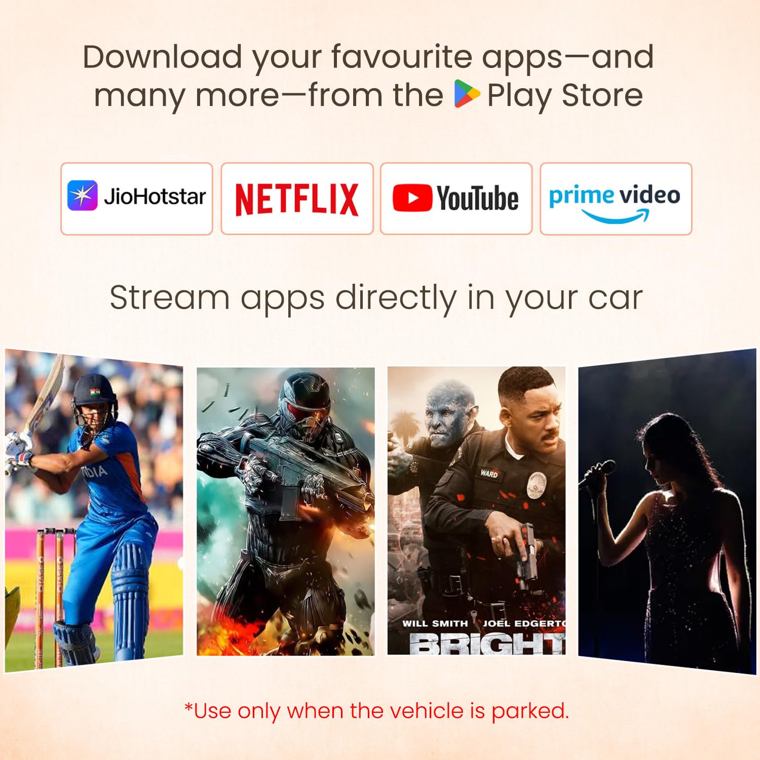 Portronics Tune Prime CarPlay & Android Auto Adapter, Stream YouTube, Netflix, JioHotstar on Car Screen, Converts Wired to Wireless, Qualcomm Octacore Snapdragon, Built-in GPS, 4G SIM Slot, 4GB + 64GB — Amazon image 4
