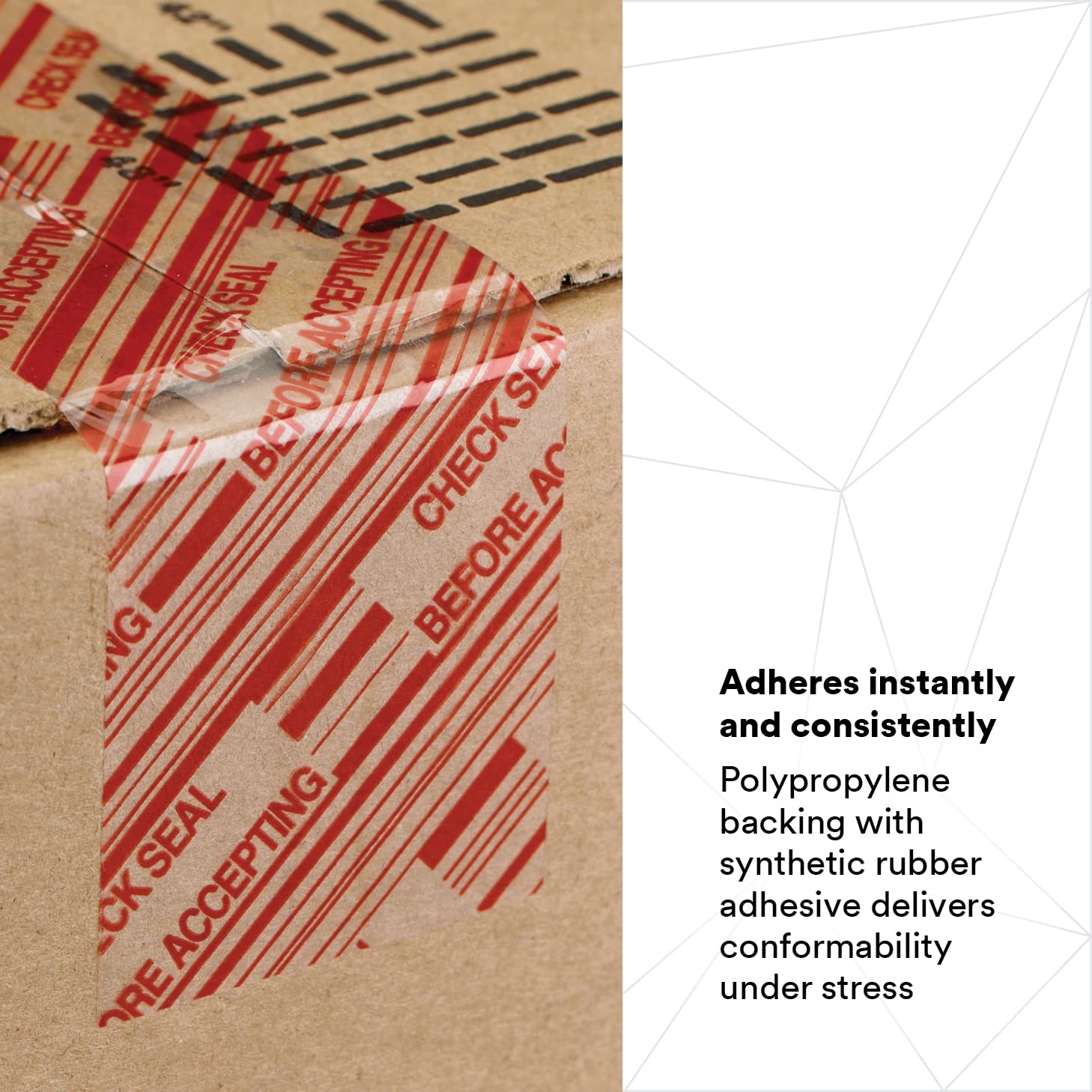3M TALC Scotch Security Message Box Sealing Tape 3779, Clear, 48 mm x 100 m, 1 Roll, Individually Wrapped Conveniently Packaged