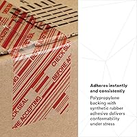 Vista 3 de 3 M Scotch Cinta para sellar cajas con mensaje impreso, Transparente, 1