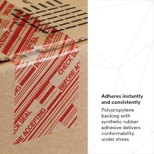 Miniatura 3 de 3 M Scotch Cinta para sellar cajas con mensaje impreso, Transparente, 1