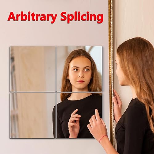 Miniatura 7 de Espejo de pared inastillable de longitud completa, espejos de plexiglás para pared, espejo de cuerpo completo para dormitorio, espejos de gimnasio