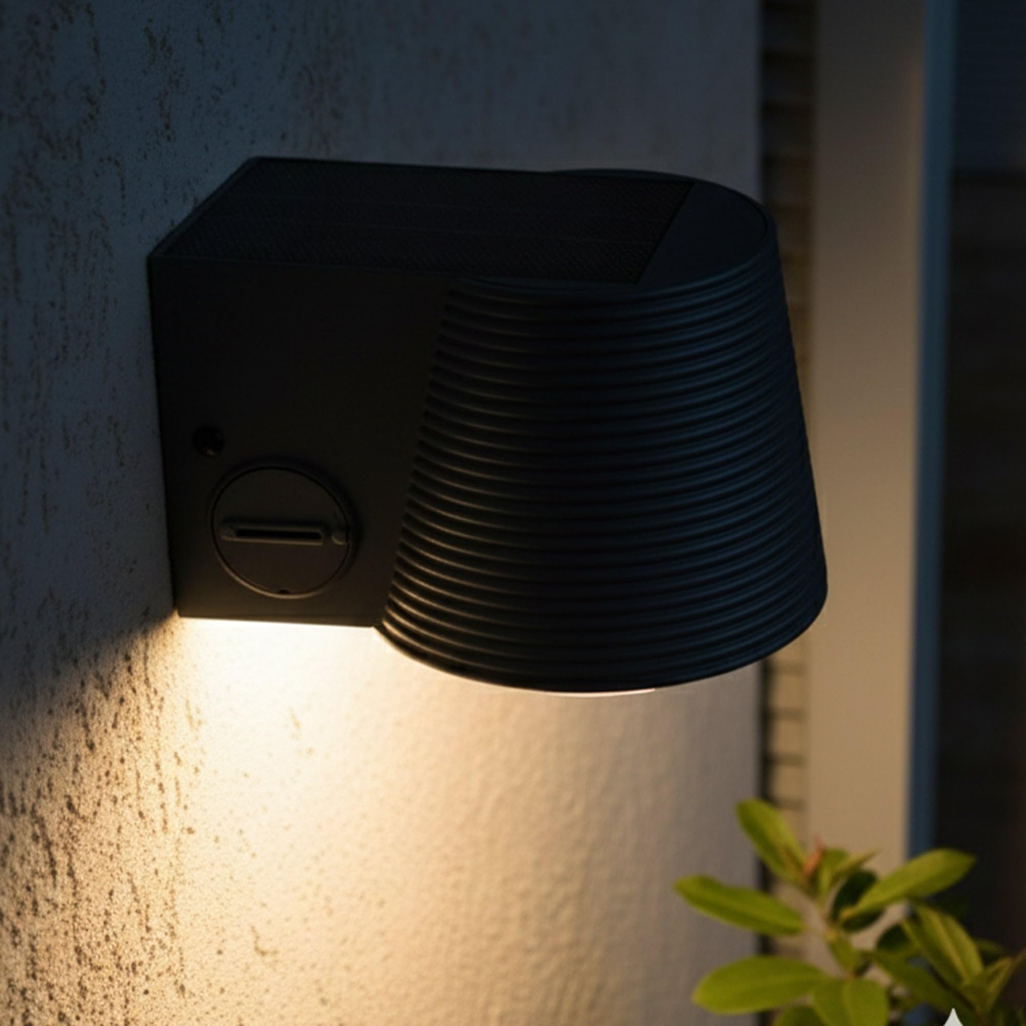 Lumisky Solarna lampa ścienna z czujnikiem ruchu LED SOLINE WALL ciepła biel/zimna H10,5 cm