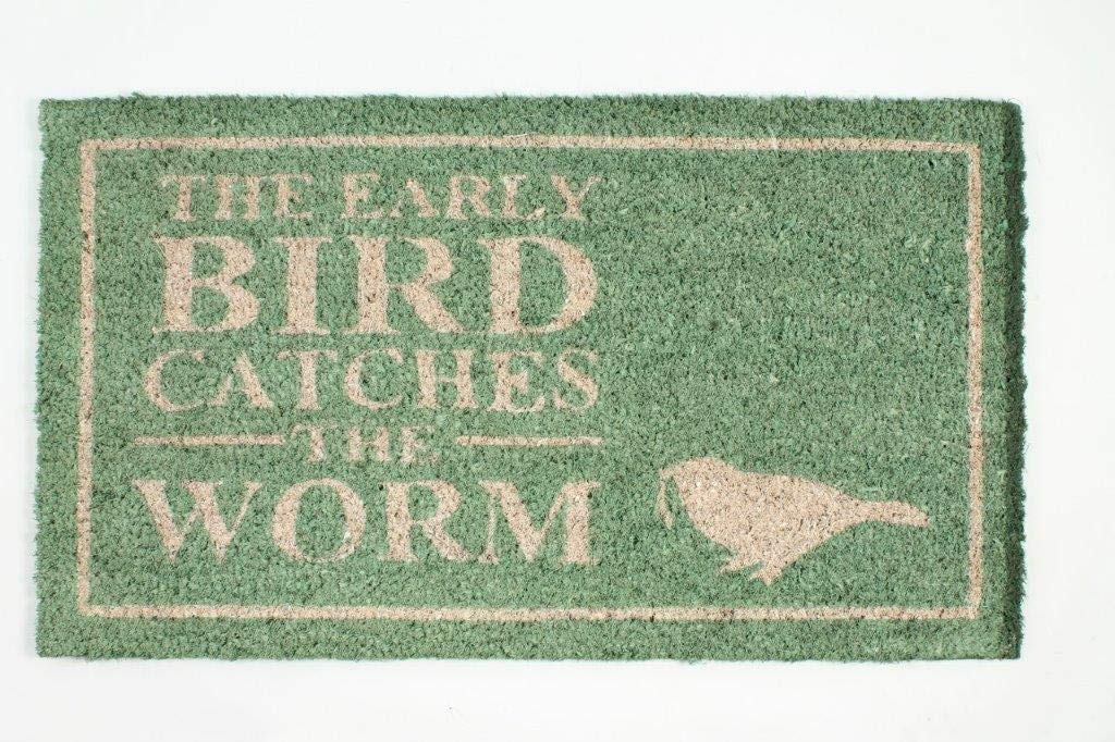 Lafinesse The Early Bird Catches The Worm Decorative Coir Entrance Door Mat 70 Cm X 40 Cm