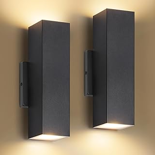 BesLowe 2-Pack Outdoor Wall Lights, LED Up and Down Lights Outdoor, Mode...