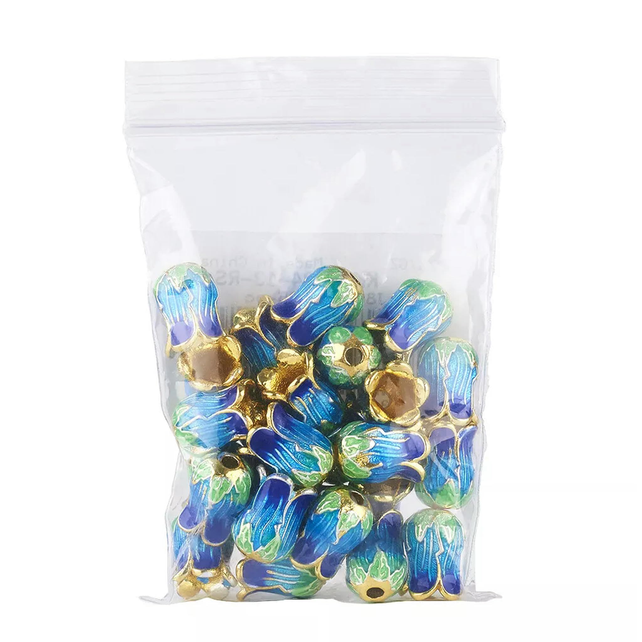 25 Piezas de Tapas de Cuentas de Flores de Esmalte de latón únicas en Tono Dorado, Accesorios de 5 pétalos para Manualidades, 14 mm (predeterminado)