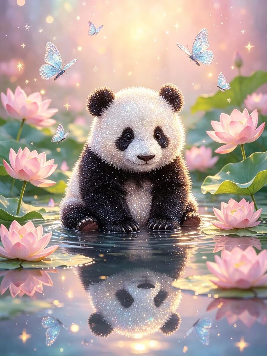 5D Diamond Painting Kit Completo Panda Pittura Diamante DIY 60x80-1324