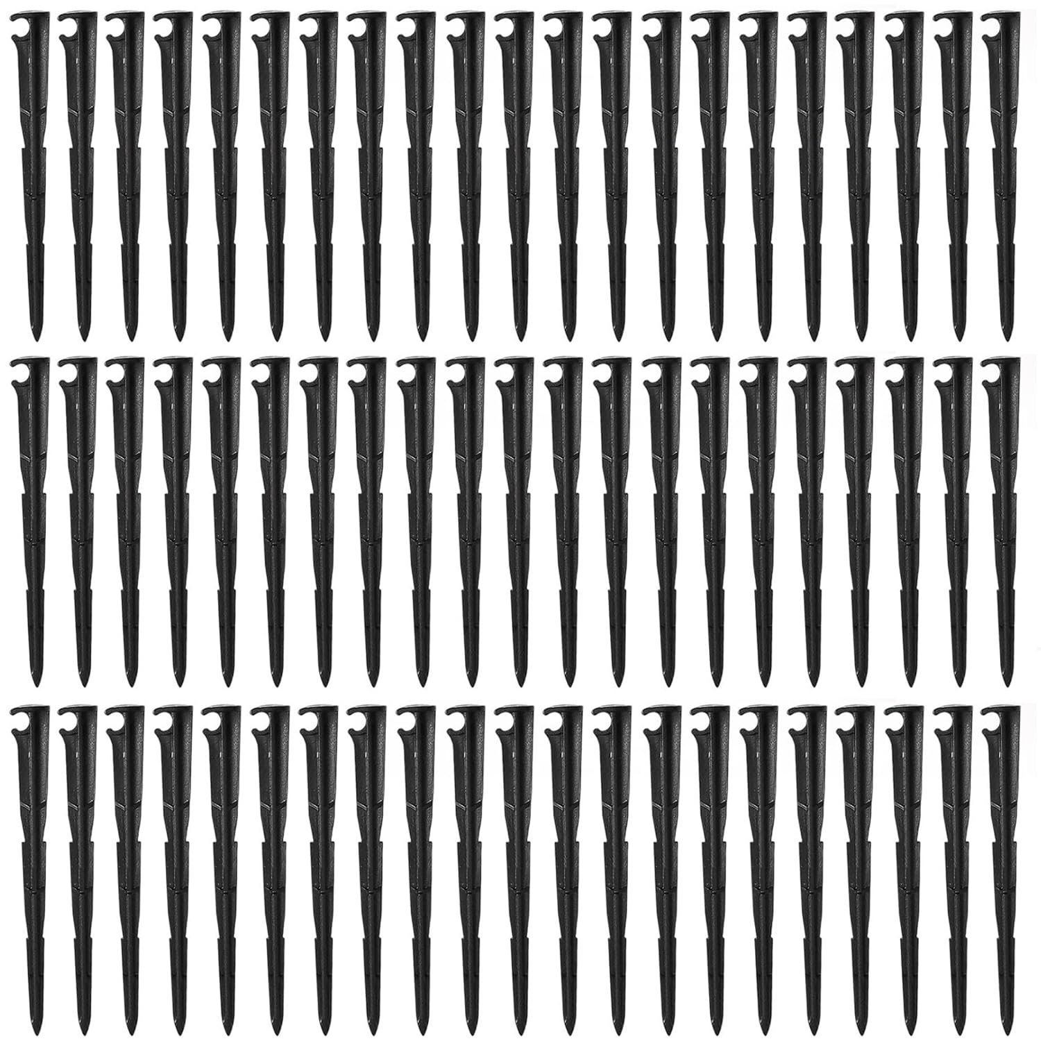 Hydrogarden Ground Pegs for Irrigation System, Ground Anchors Pegs for Drip Watering Line, Irrigation Drip Support Stakes for 4/7mm Tubing Hose （50 PACK — image 1