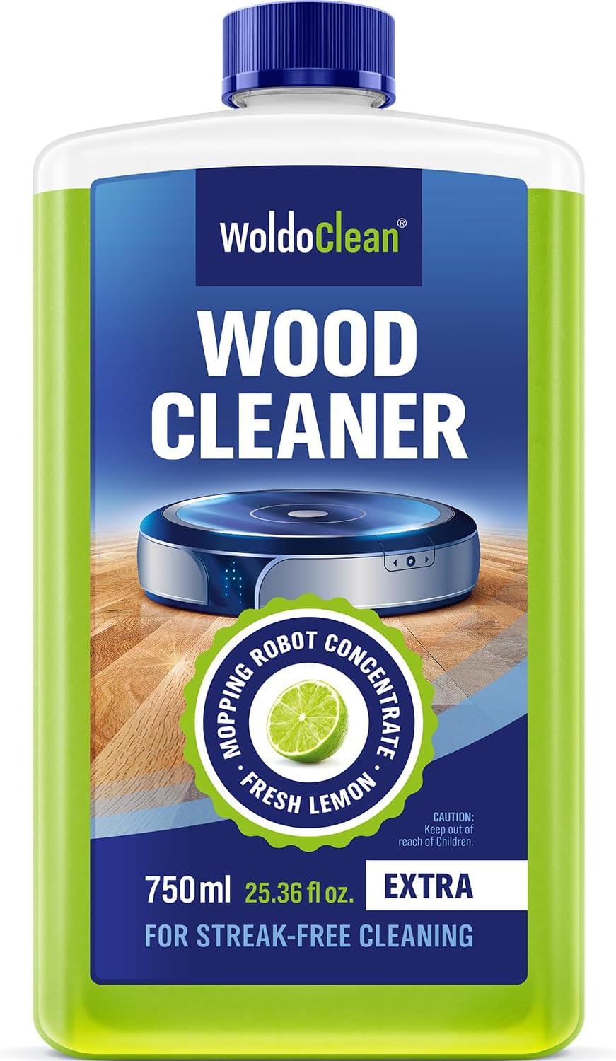 WoldoClean Robot Mop Cleaner Specially for Wooden Floors and Floors - 750 ml