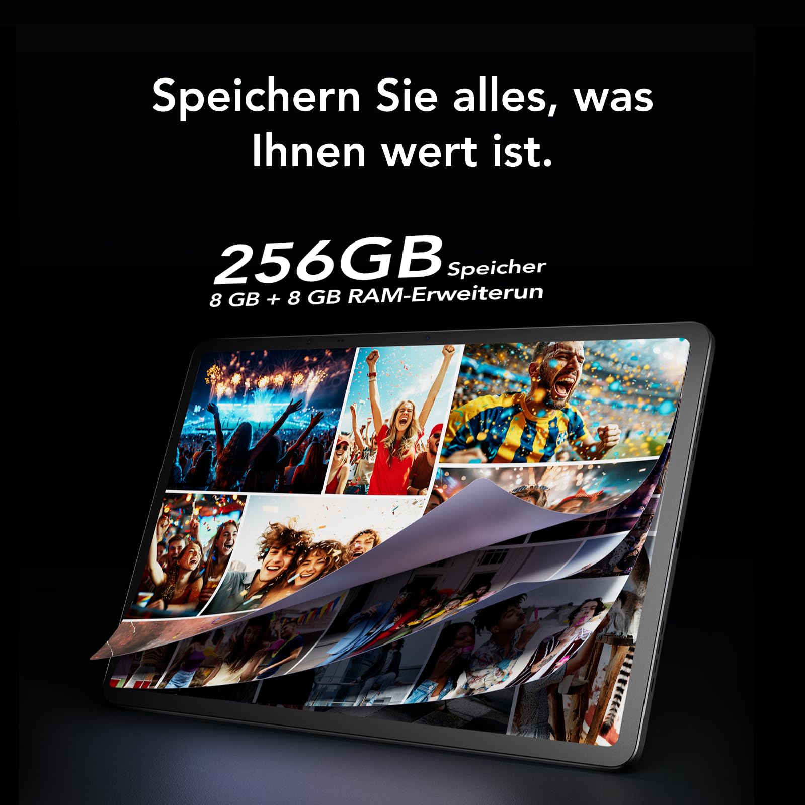 TCL NXTPAPER 14 Tablet mit Flipcase und T-Pen, 14,3" 2.4K NXTPAPER Display, 256GB Speicher, 8GB RAM (+8GB RAM-Erweiterung), 10.000mAh Akku, 33W PD Schnellladen, Android WiFi Tablet, Grau