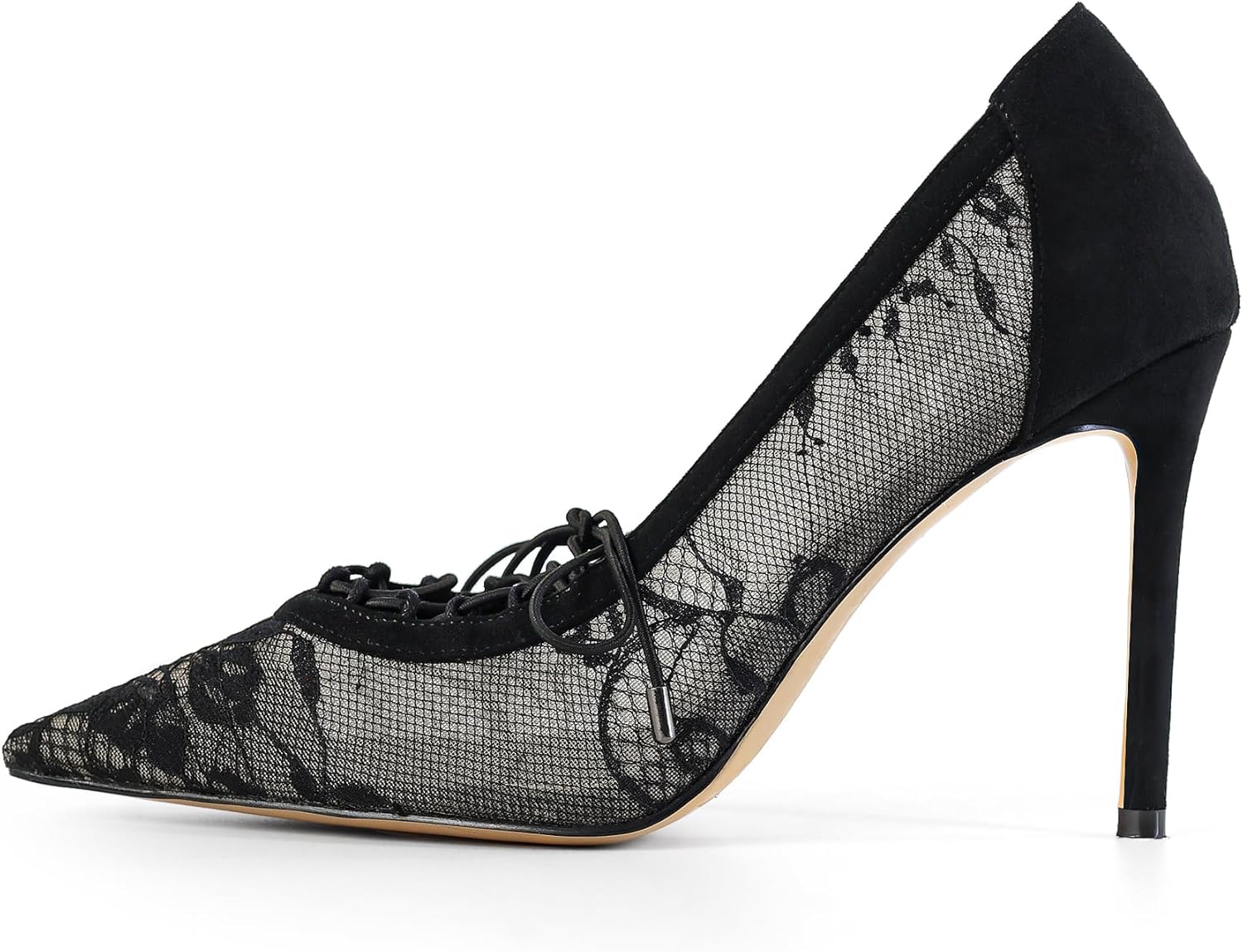 Women's Pumps Pointed Toe Heels Sexy Mesh Pumps High Stiletto Heels Party Homecoming Evening Wedding Shoes