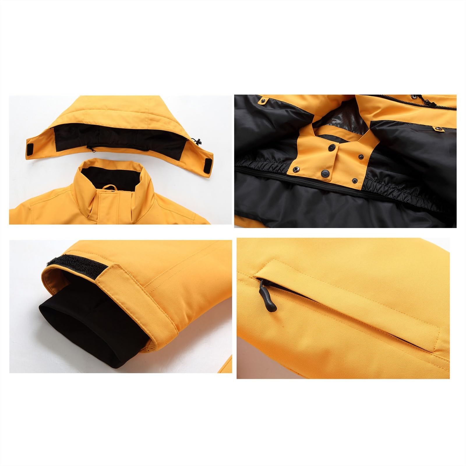 Yytcsjz Tuta Da Sci In Due Pezzi, Completo Invernale Da Uomo In Caldo Peluche Con Cappuccio Per Tenere Al Caldo Giacca E Pantaloni, Set Di Tute Da Sci Spesse E Isolate, Per Lavoro All'aperto