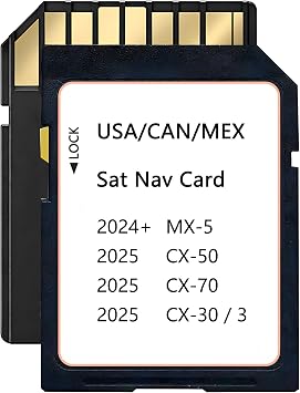 Latest Navigation SD Card KR9D66EZ1 Compatible with 2024+ MX-5, 2025 3 / CX-30 /CX-50 /CX-70, USA/CAN/MEX Maps