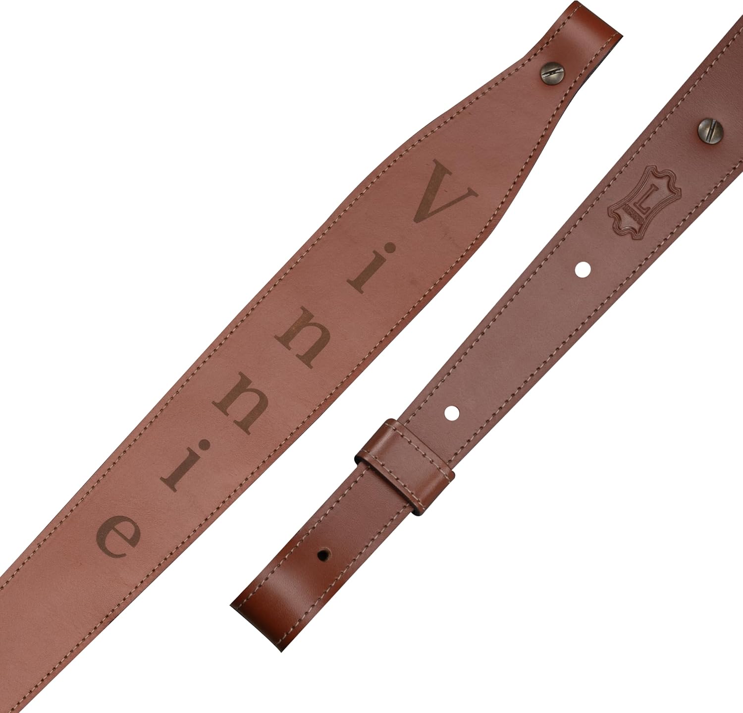 Levy's Leathers Custom Leather Rifle Sling, Personalized Laster Etched Text - SN22-LE