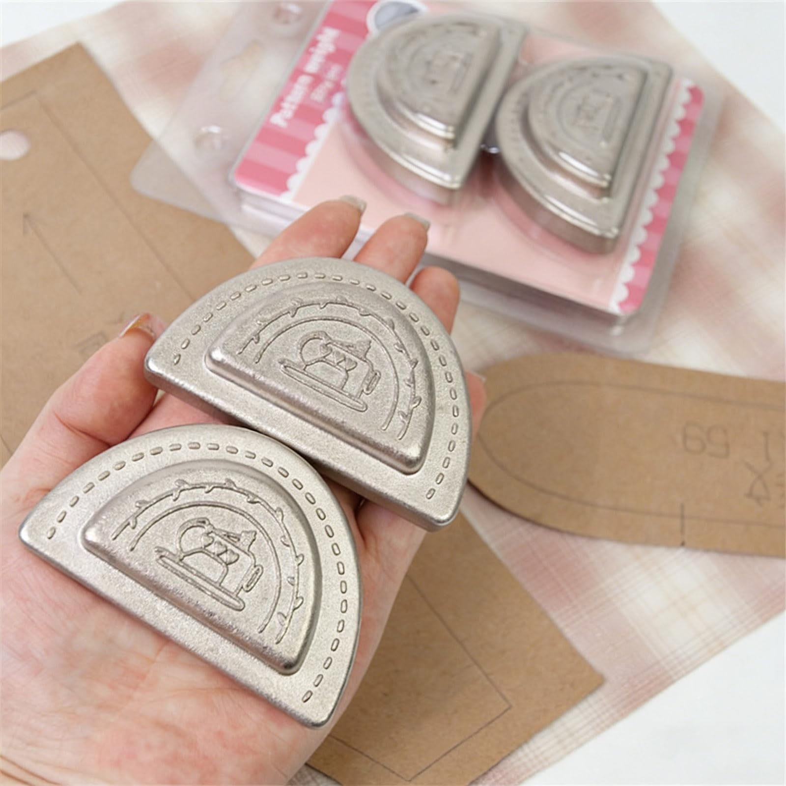 Peso de costura de hierro arcoíris, diseño ergonómico para un uso cómodo en actividades de costura y manualidades, peso de hierro retro de color arcoíris para decoración de manualidades en el hogar